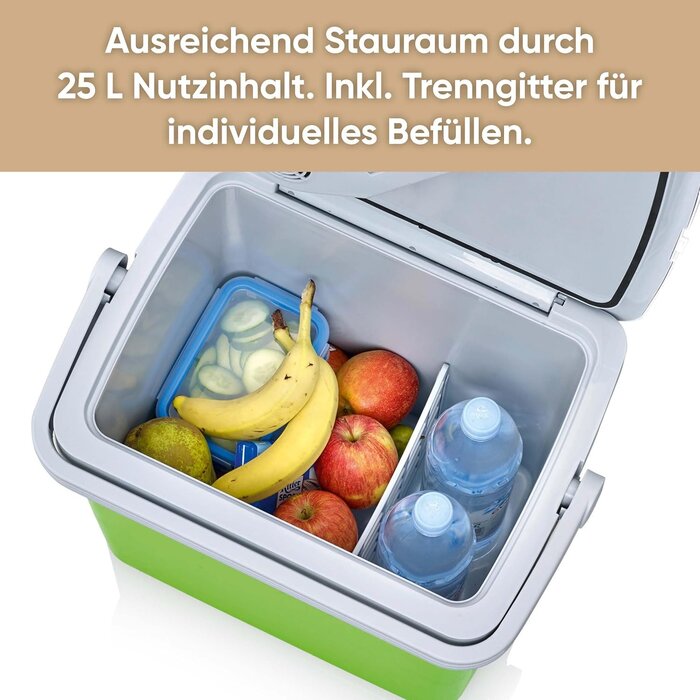 Elektrische Kühlbox 28L - Grün, inkl. USB & 12V-Anschluss - 34% Rabatt