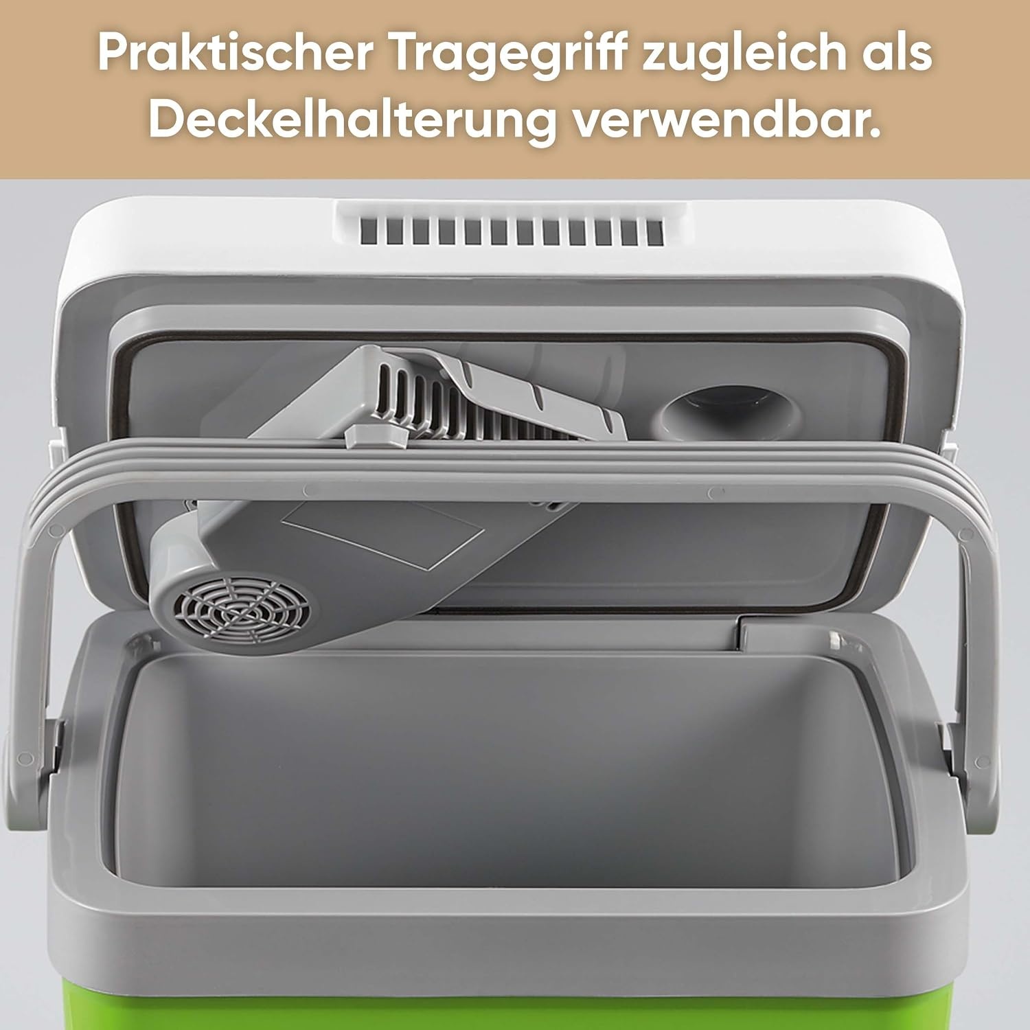 Elektrische Kühlbox 28L - Grün, inkl. USB & 12V-Anschluss - 34% Rabatt