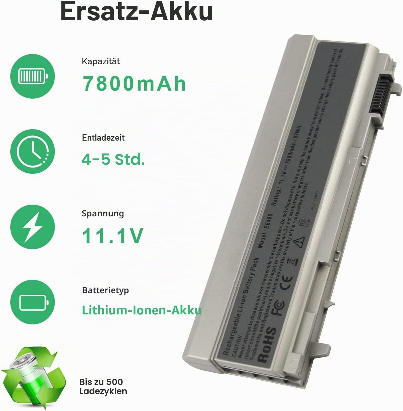 Asuncell Laptop-Akku 7800 mAh für Dell Latitude & Precision - 29% Rabatt