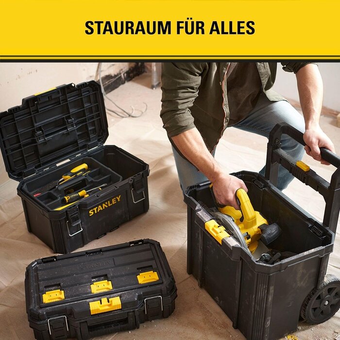 Modulare 3-in-1 Werkzeug-Rollbox 80L, robust & mobil - 34% Rabatt