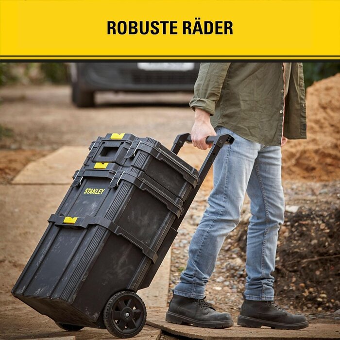 Modulare 3-in-1 Werkzeug-Rollbox 80L, robust & mobil - 34% Rabatt