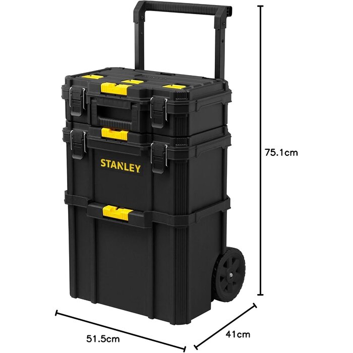 Modulare 3-in-1 Werkzeug-Rollbox 80L, robust & mobil - 34% Rabatt