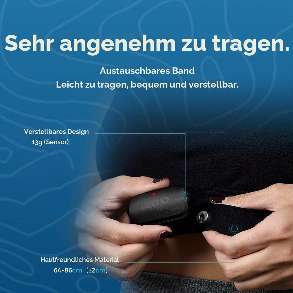 Präziser Herzfrequenz-Brustgurt mit Bluetooth & ANT+ - 30% Rabatt