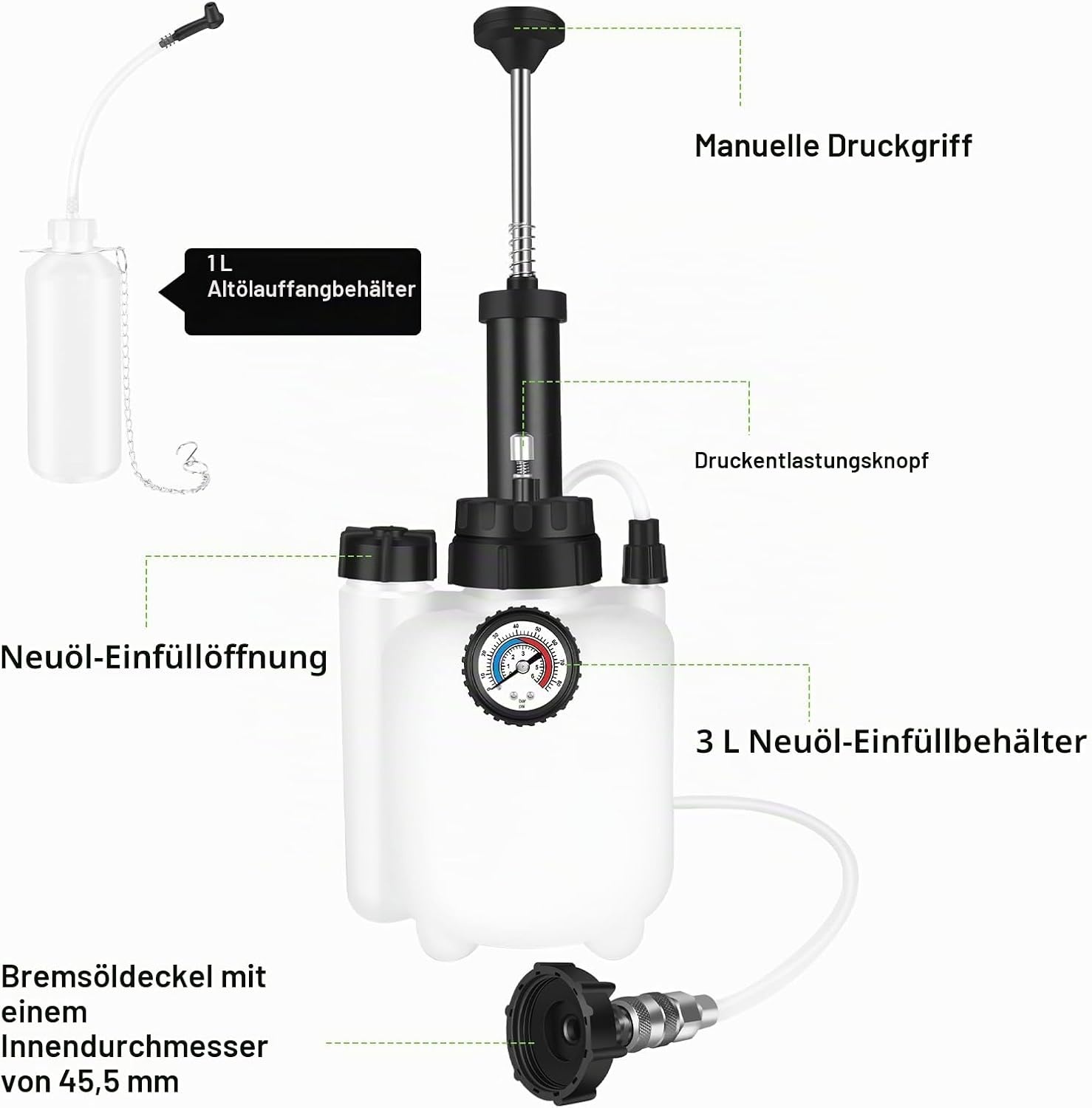 Asuncell Bremsenentlüftungsgerät 3L Ein-Personen-System - 32% Rabatt