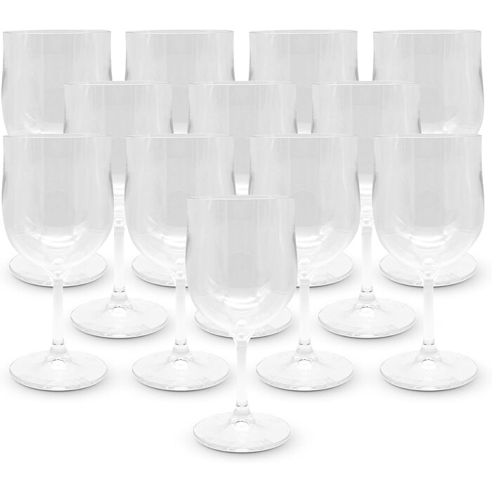 12er Set Polycarbonat Weingläser 300 ml - Unzerbrechlich - 33% Rabatt