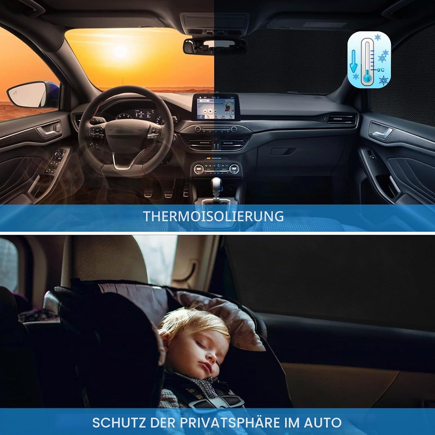 Frontscheibenabdeckung VW T5/T6 - 420D Oxford - 33% Rabatt