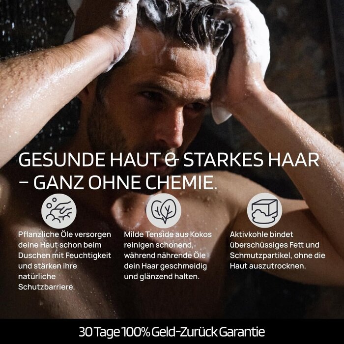 Festes Duschgel & Shampoo Set für Männer - 4 Stück - 33% Rabatt