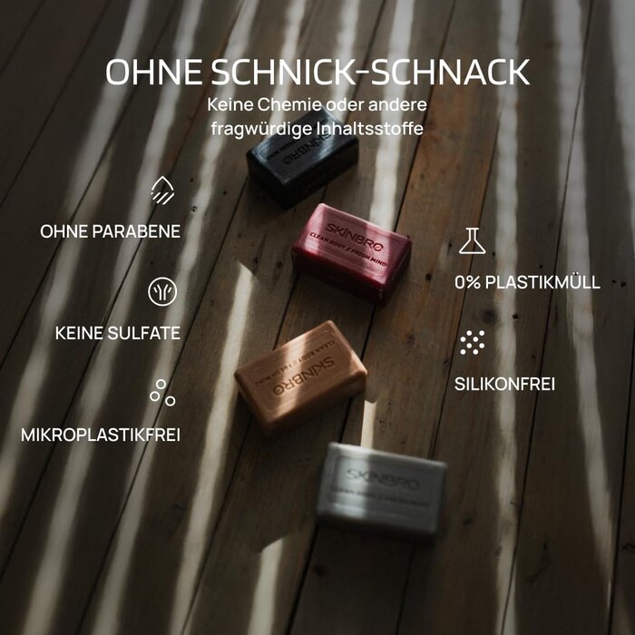 Festes Duschgel & Shampoo Set für Männer - 4 Stück - 33% Rabatt