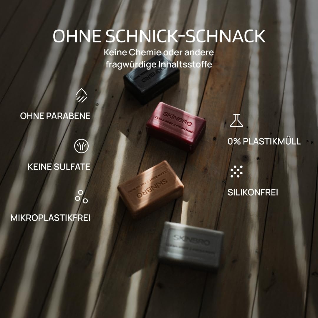 Festes Duschgel & Shampoo Set für Männer - 4 Stück - 33% Rabatt