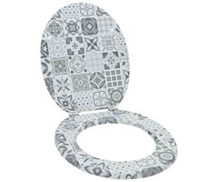 Vidaxl WC-Sitz Holzwerkstoff Grau 44x38cm mit Absenkautomatik - 38% Rabatt