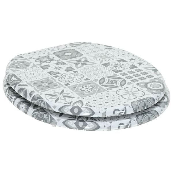 Vidaxl WC-Sitz Grau aus Holzwerkstoff 44x38 cm mit Absenkautomatik - 32% Rabatt