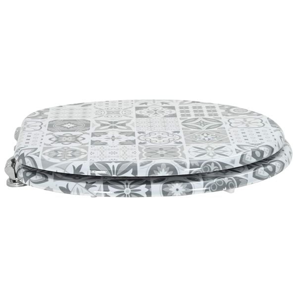Vidaxl WC-Sitz Grau aus Holzwerkstoff 44x38 cm mit Absenkautomatik - 32% Rabatt