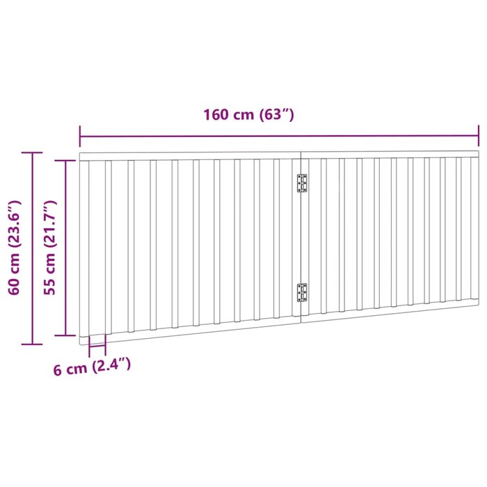 Vidaxl Faltbares Hundeschutzgitter aus Pappelholz, 160 cm - 32% Rabatt
