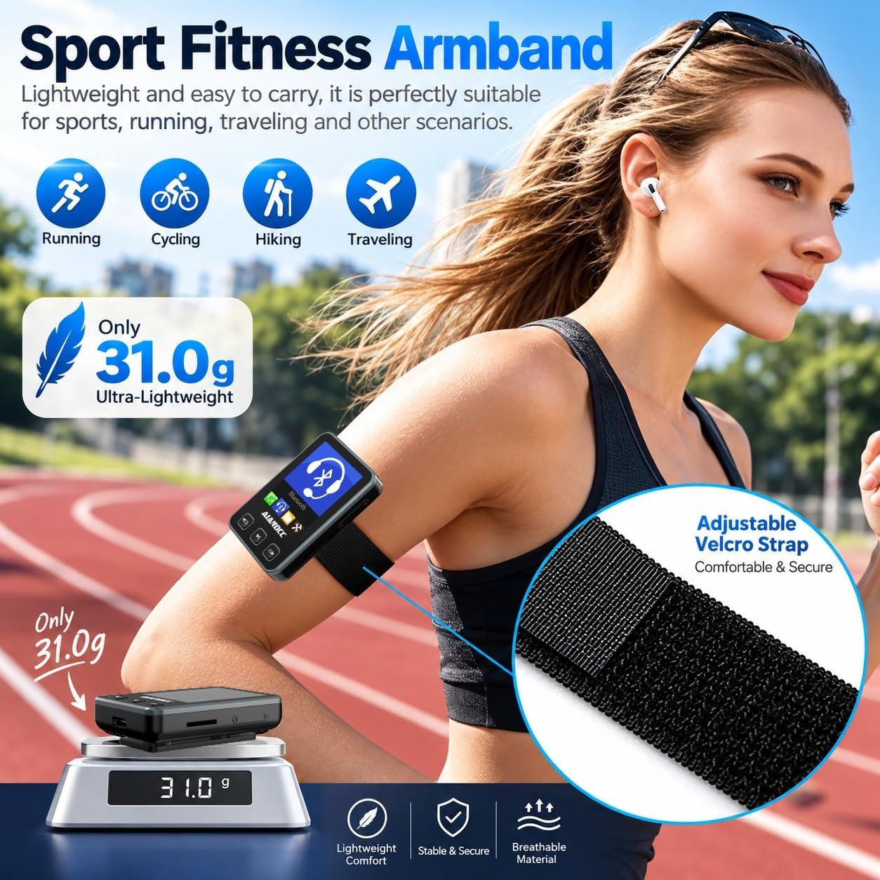 MP3-Player 32GB für Sport - Bluetooth 5.3 - Inkl. Armband - 31% Rabatt