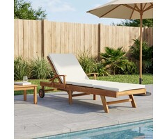 Vidaxl Gartenliege Teakholz mit 41% Rabatt - Verstellbar & Inkl. Auflage