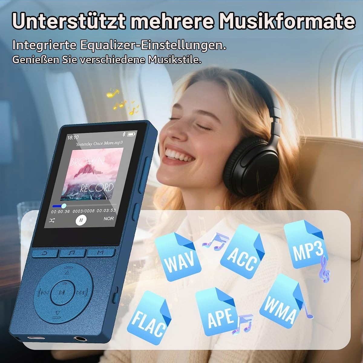MP3-Player 64GB mit Bluetooth 5.3 für Sport - 32% Rabatt