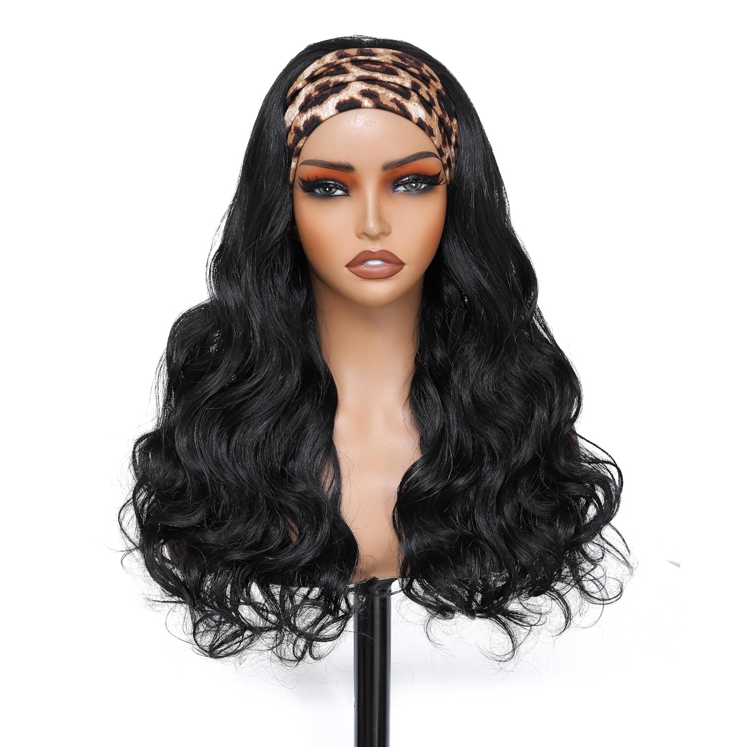 Body Wave Stirnband-Perücke 24 Zoll Schwarz - 31% Rabatt