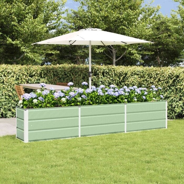 Vidaxl Großer Pflanzkübel aus Stahl, Grün, 240 x 40 x 45 cm - 32% Rabatt