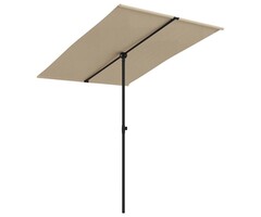 Vidaxl Sonnenschirm 200 x 150 cm Taupe - Aluminiummast - 39% Rabatt