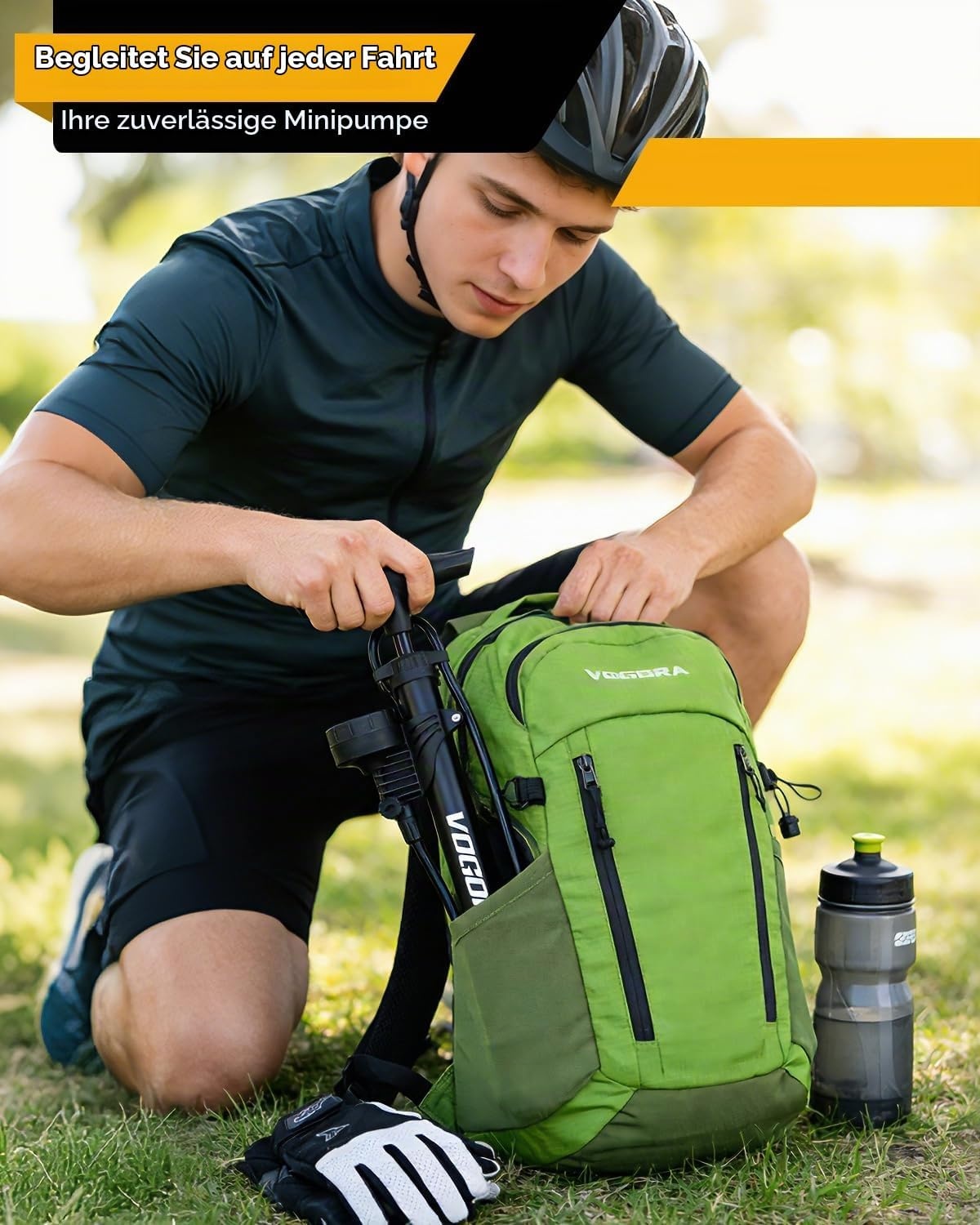 Fahrrad-Standpumpe mit Manometer - Klappbar - 29% Rabatt