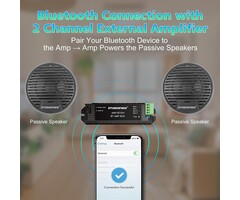 Marine Lautsprecher 7,6 cm 140W Bluetooth IP66 Grau - 45% Rabatt