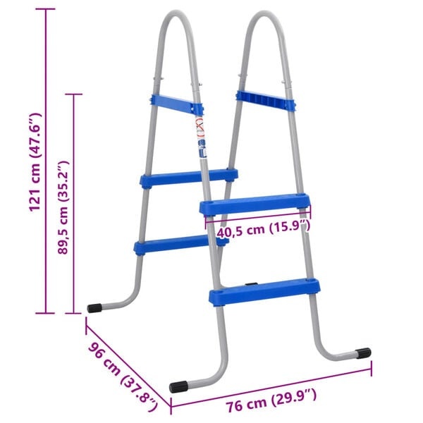 Vidaxl Poolleiter für Aufstellbecken 84 cm - 34% Rabatt