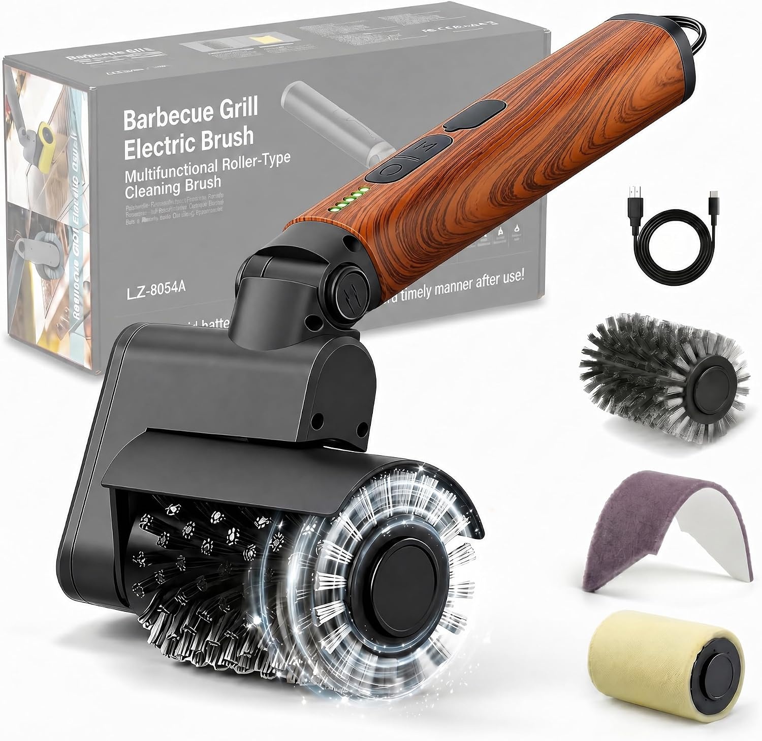 Elektrische 3-in-1 Grillbürste - Kabellos & Leistungsstark - 33% Rabatt