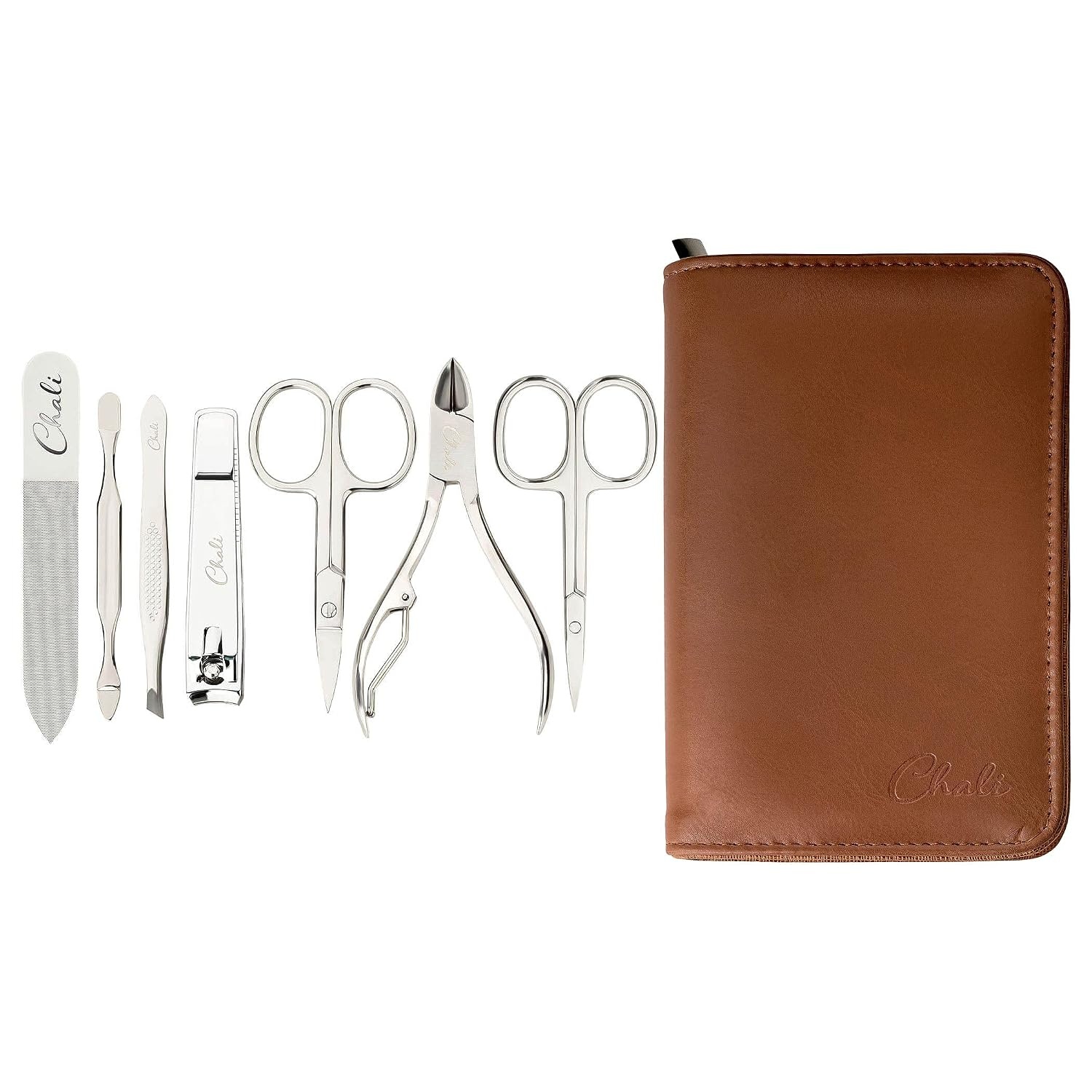 Maniküre- und Pediküre-Set 7-tlg. Edelstahl in Braun - 30% Rabatt