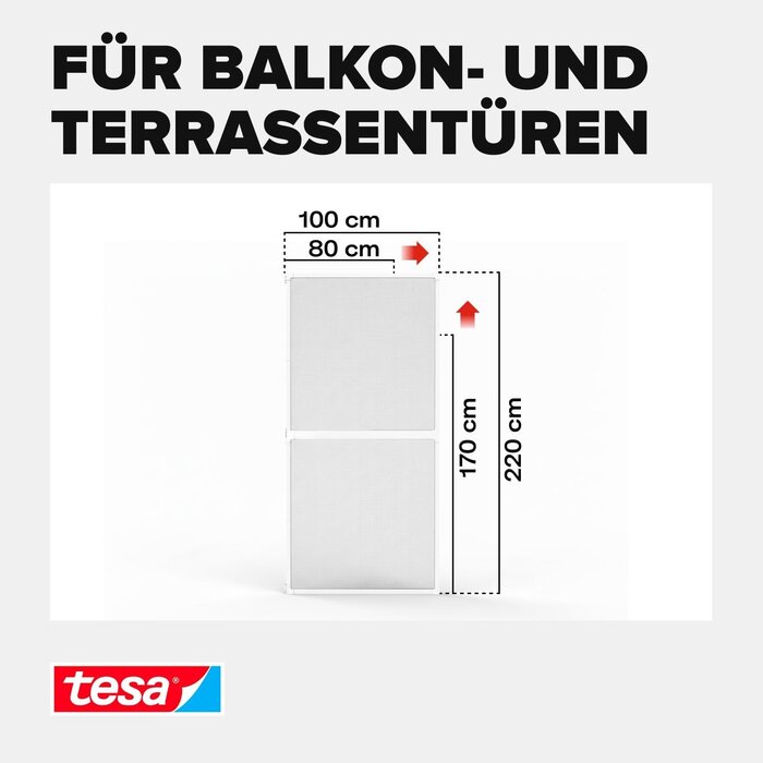 Insektenschutz-Falttür, weiß, 80x170 bis 100x220 cm, 34% Rabatt