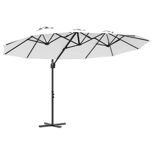 Vidaxl Rechteckiger Sonnenschirm 372x198cm, Sand - 35% Rabatt