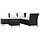 4-tlg. Lounge-Set Poly-Rattan Schwarz - 35% Rabatt