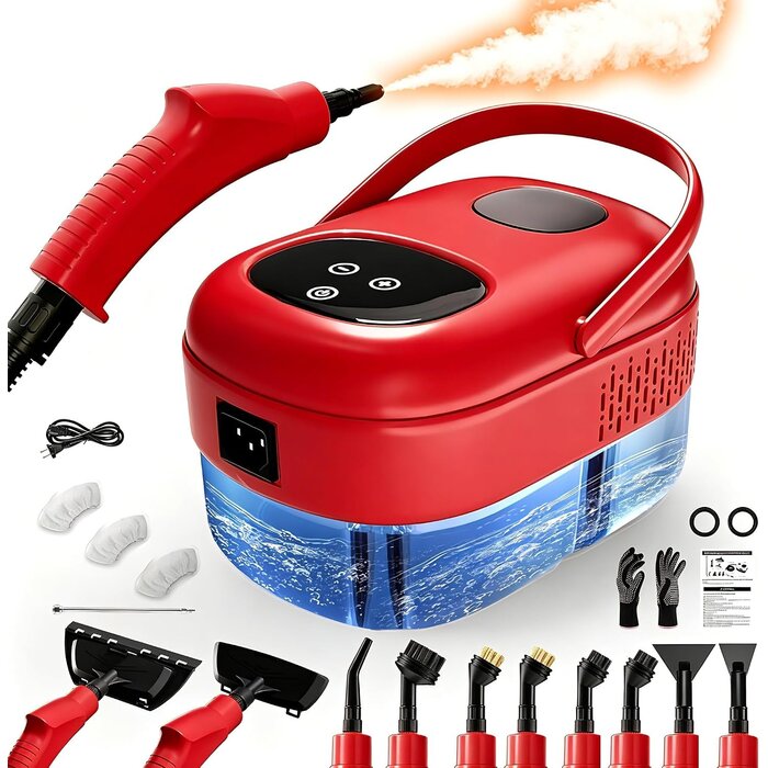 Handdampfreiniger 2500W mit 1,1L Tank - Grün - 33% Rabatt
