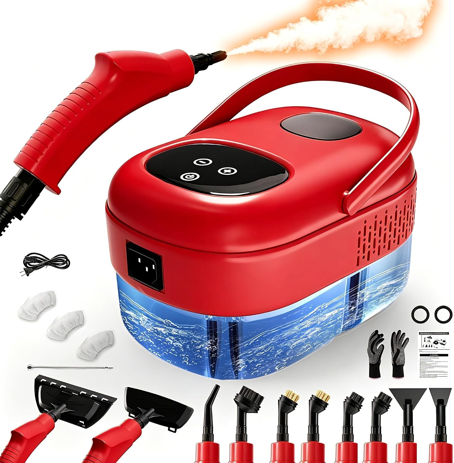 Handdampfreiniger 2500W mit 1,1L Tank - Grün - 33% Rabatt