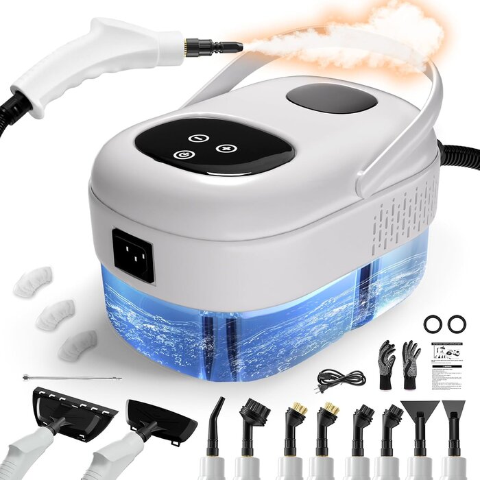 Handdampfreiniger 2500W mit 1,1L Tank - Grün - 33% Rabatt