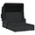 Doppelliege mit Sonnendach & Kissen, Poly-Rattan Schwarz - 35% Rabatt
