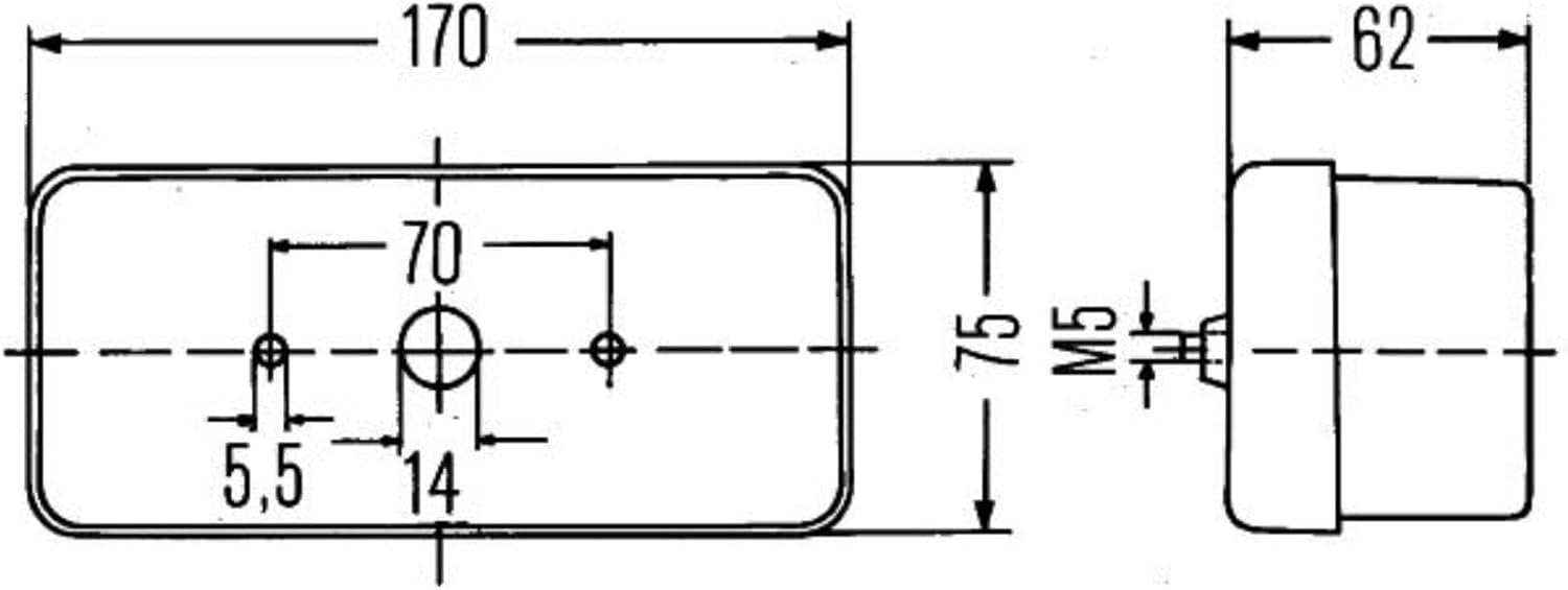 HELLA Rückleuchte für Traktoren Links 170x62x75mm - 32% Rabatt