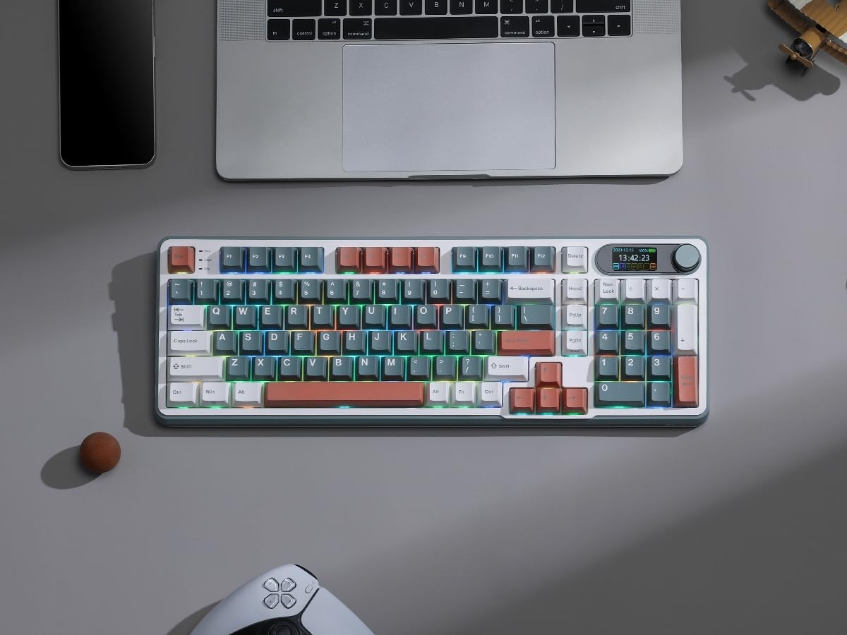 Mechanische 96% Tastatur, QWERTZ, Wireless, Display & Drehregler - 34% Rabatt