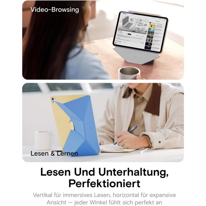 Magnetische Folio Hülle für iPad 11 Zoll - Vegan-Leder - 33% Rabatt