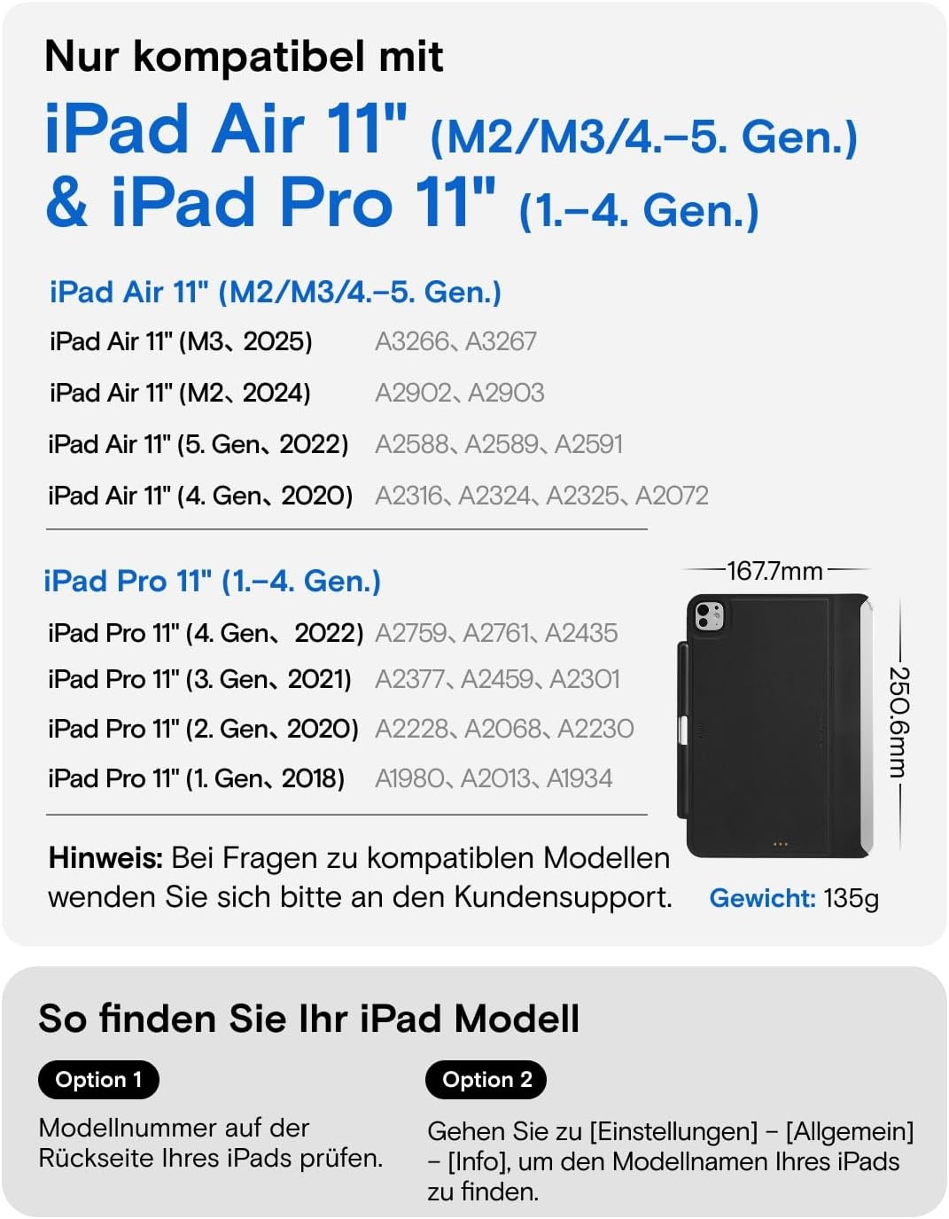iPad Schutzhülle für 11 Zoll Modelle - 32% Rabatt - Magnetisch & Stifthalter