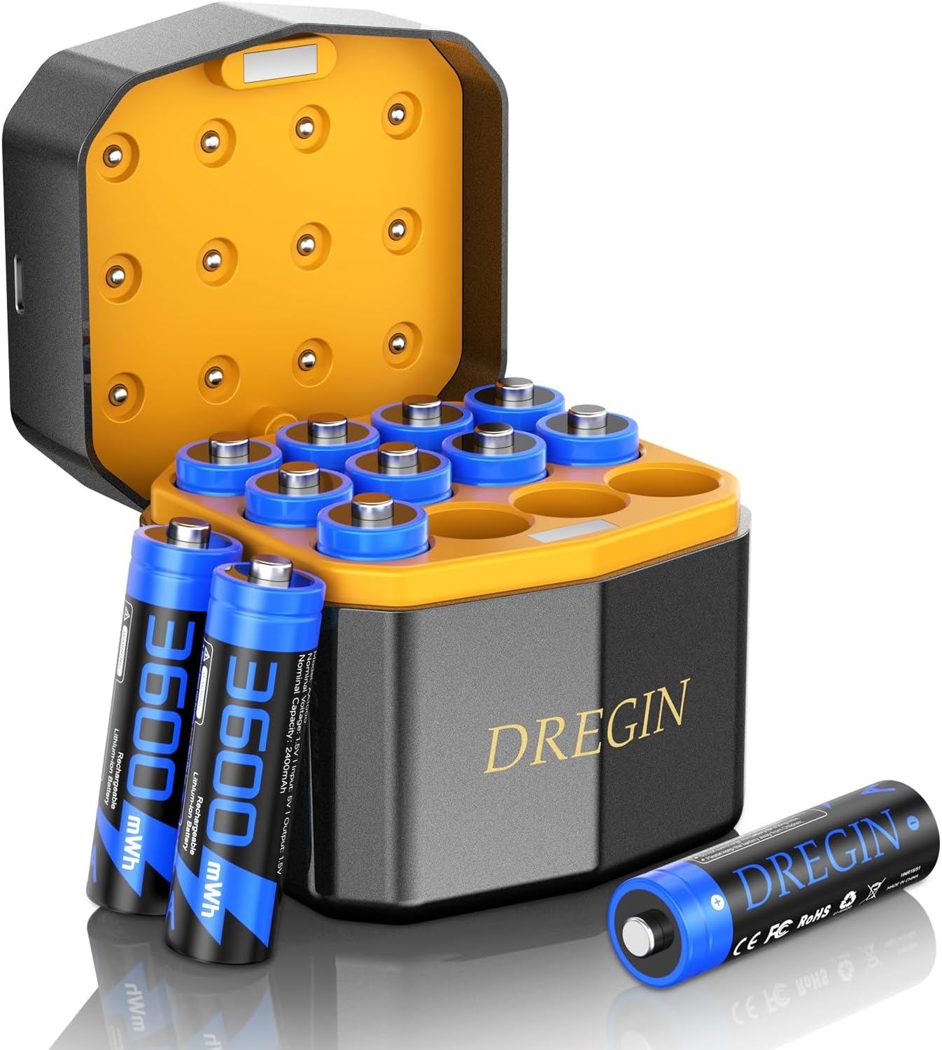 12er Set AA Lithium-Batterien 1,5V mit Ladegerät - 32% Rabatt