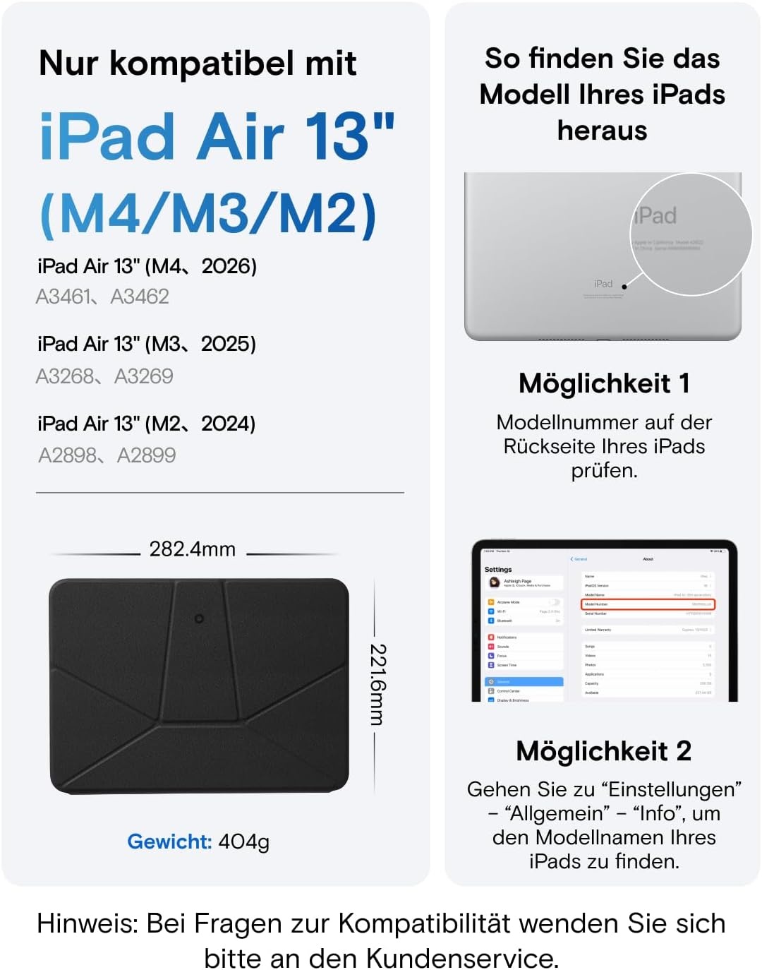 iPad Air 13 Zoll Folio-Hülle | 34% Rabatt | Magnetischer Ständer | Panna Cotta