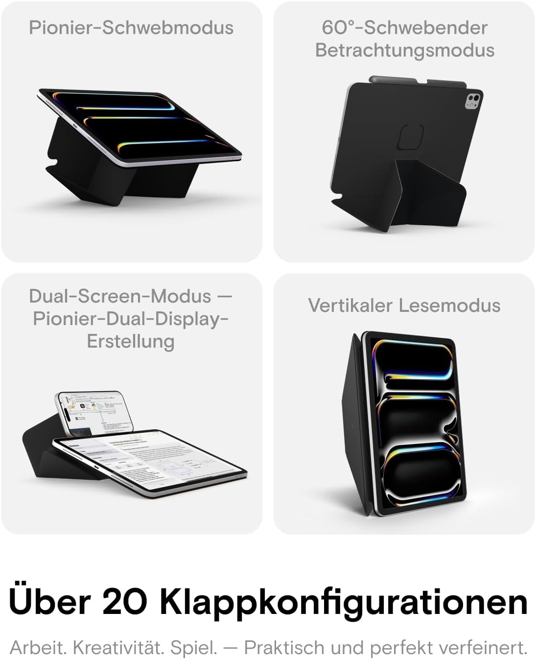 iPad Air 13 Zoll Folio-Hülle | 34% Rabatt | Magnetischer Ständer | Panna Cotta