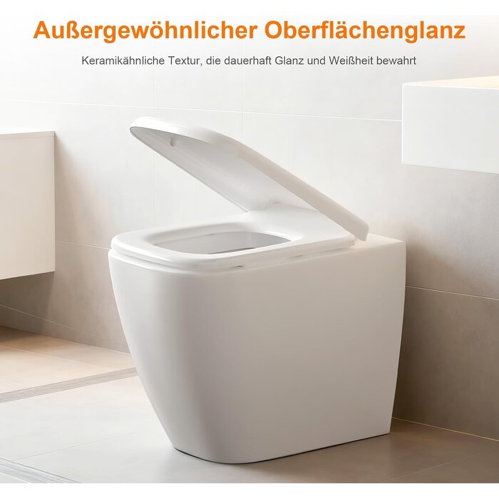 Quadratischer Toilettensitz mit Absenkautomatik - 32% Rabatt