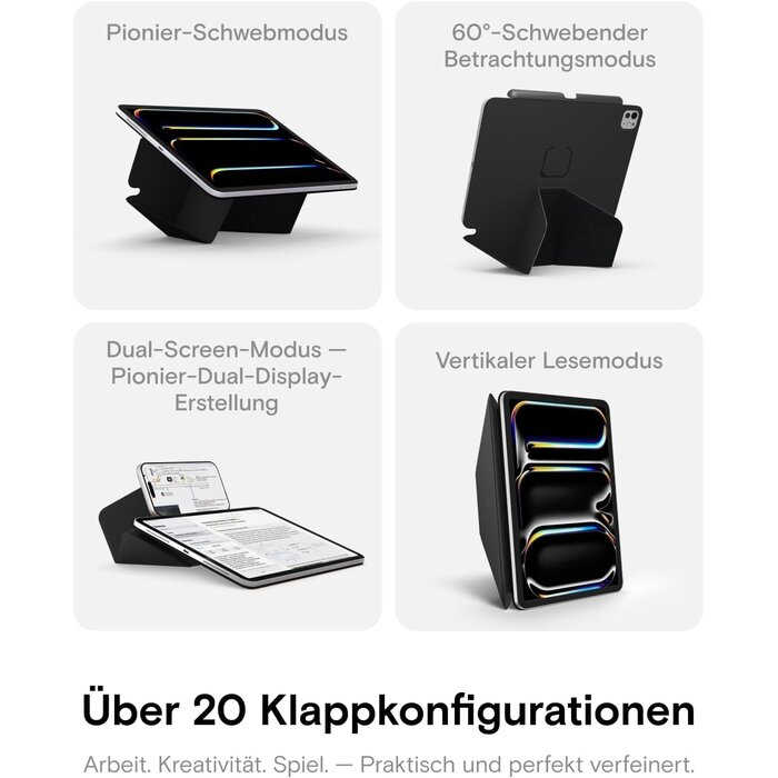 iPad Air 13 Zoll Folio-Hülle Schwarz - 34% Rabatt - Magnetisch & Flexibel