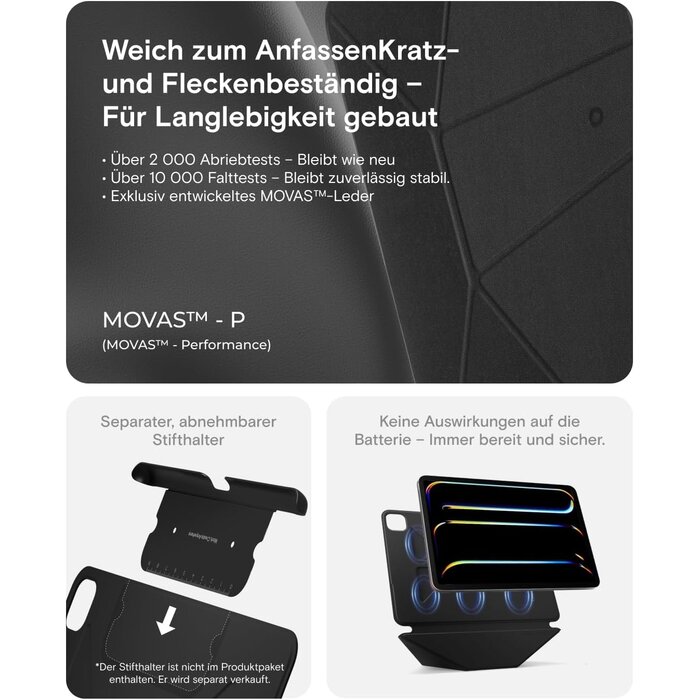 iPad Air 13 Zoll Folio-Hülle Schwarz - 34% Rabatt - Magnetisch & Flexibel