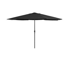Vidaxl Sonnenschirm mit Metallmast 390 cm schwarz - 40% Rabatt