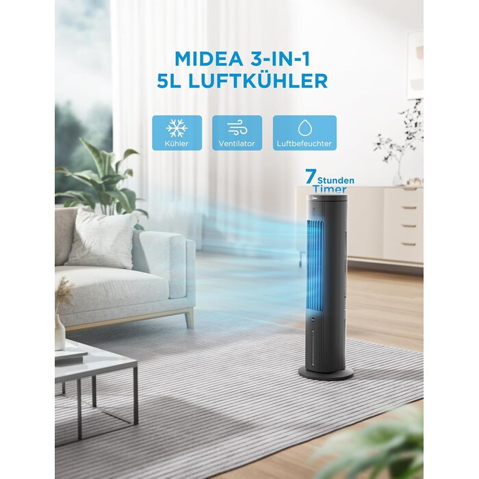 3-in-1 Luftkühler 5L mit Fernbedienung & Oszillation - 34% Rabatt