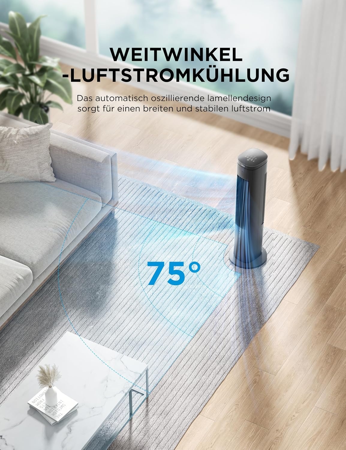 3-in-1 Luftkühler 5L mit Fernbedienung & Oszillation - 34% Rabatt
