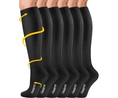35% Rabatt: 3 Paar Kompressionsstrümpfe Unisex Schwarz Größe S