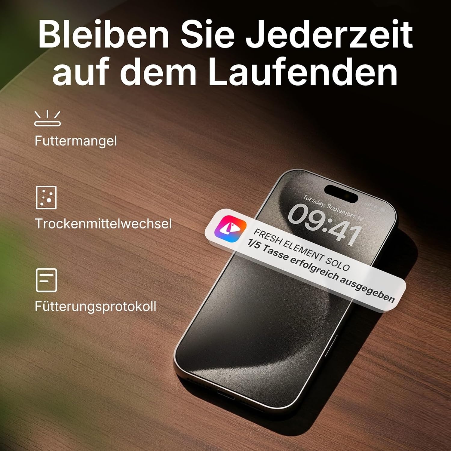 Automatischer Futterautomat 3L Beige - App-Steuerung - 33% Rabatt